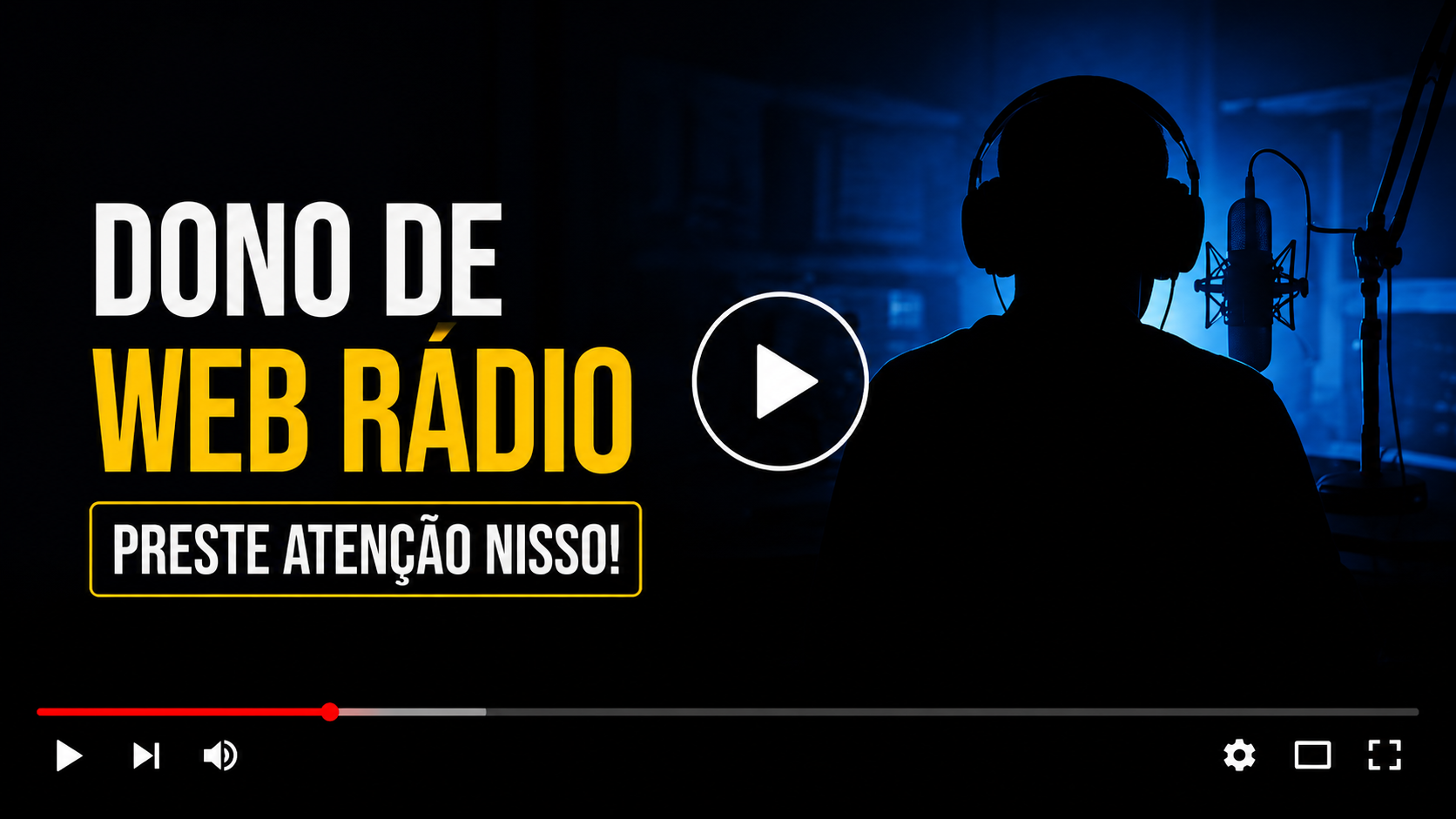 Capa do vídeo para donos de web rádio